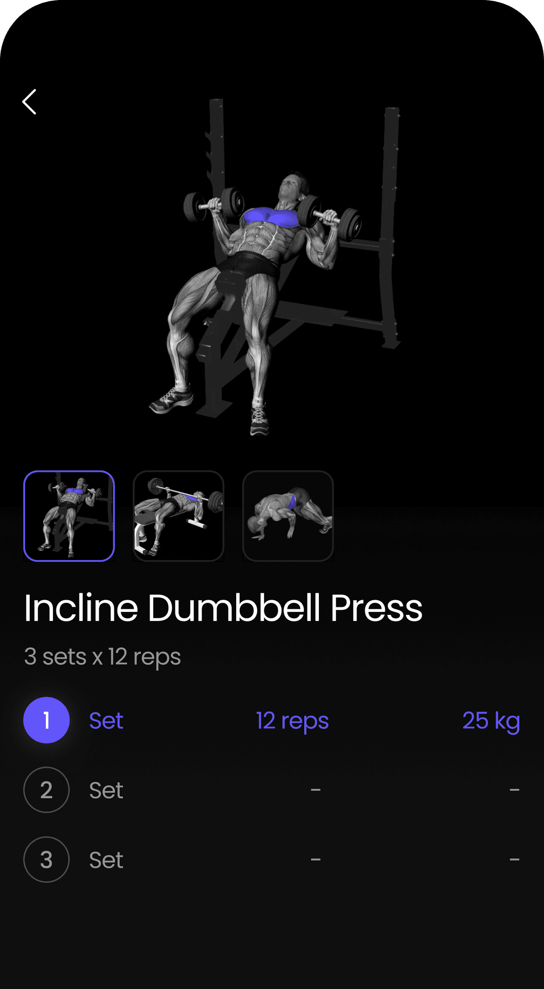 Coachify.AI — Animated exercise demos and set logging.